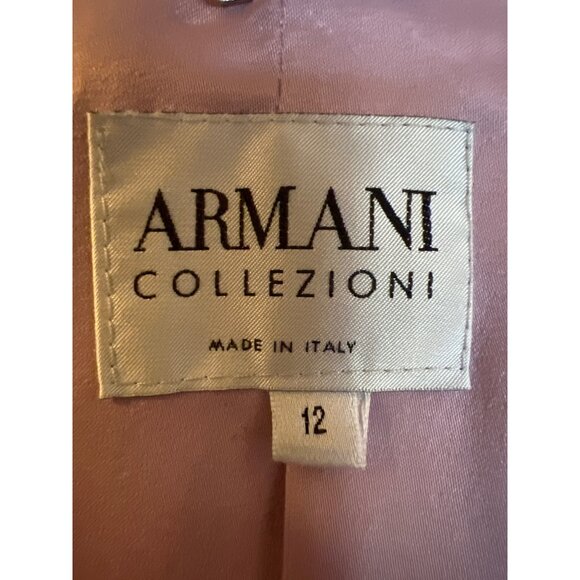 Vintage Armani‎ Collezioni Soft Pink Blazer Jacket Size 12 Viscose Made in Italy - Picture 5 of 15